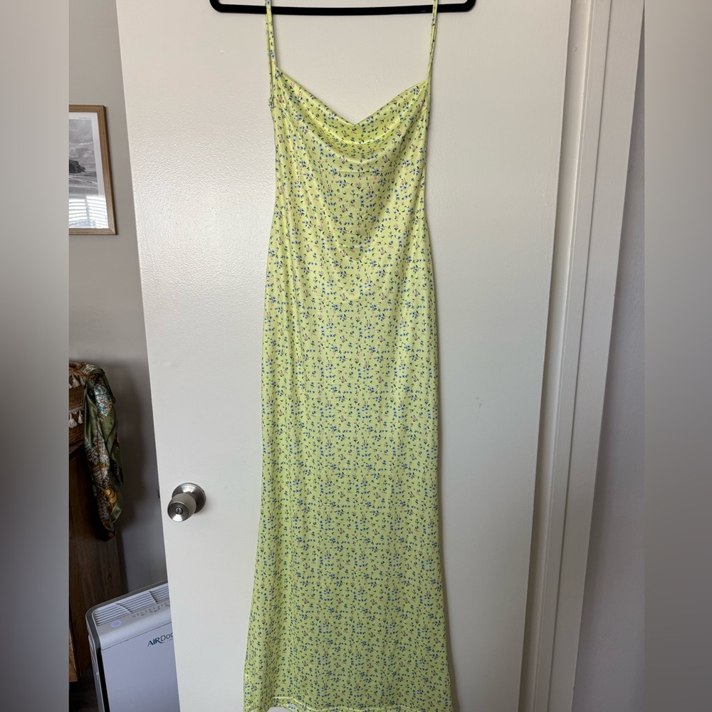 Floral Yellow Maxi Dress